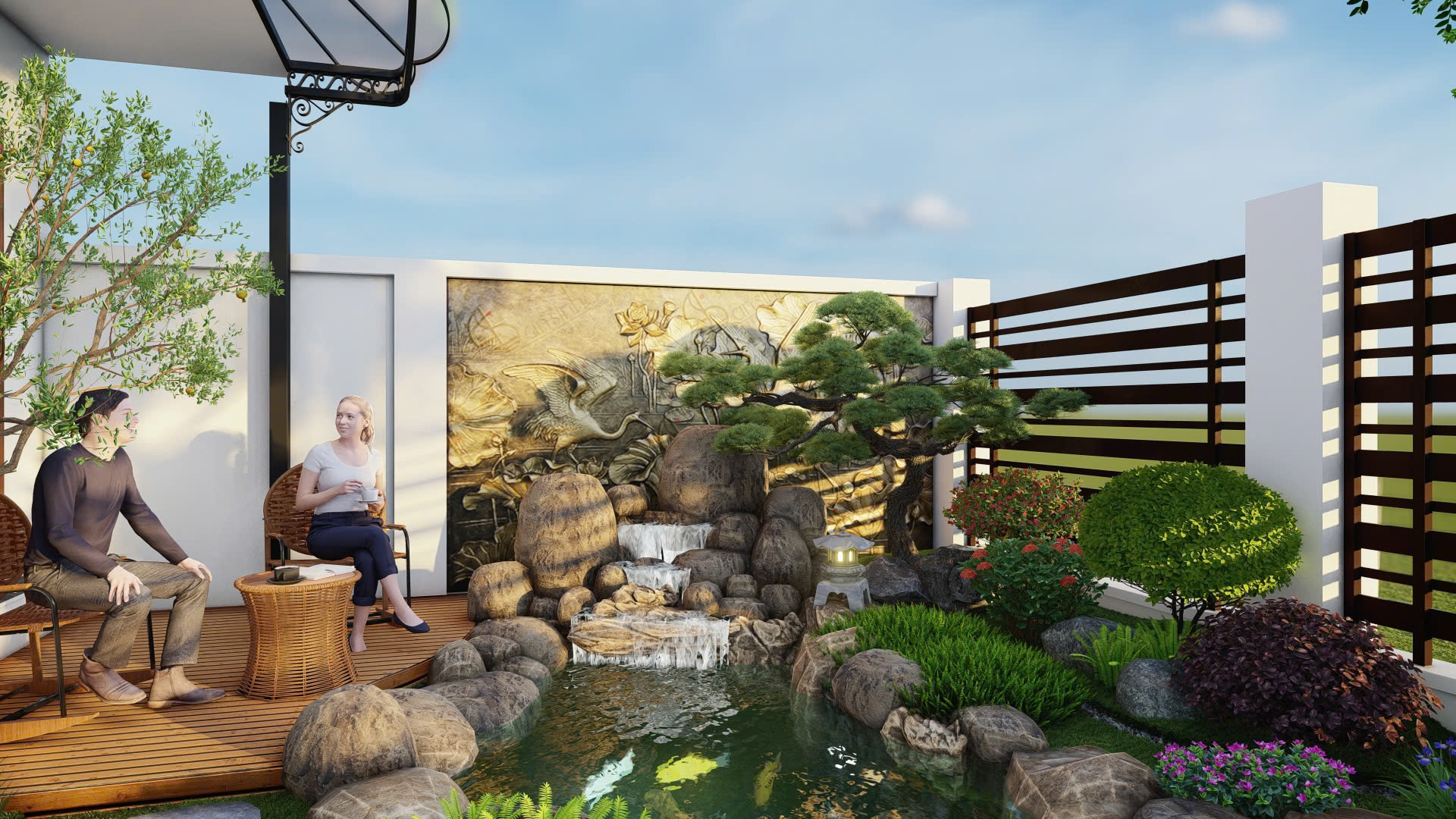 Ảnh hồ cá Koi 2